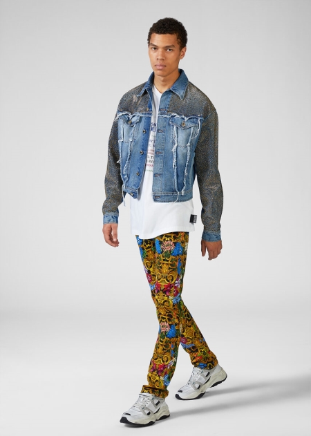 Versace Tropical Baroque Print Jeans Herr - 786193MNO